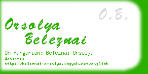 orsolya beleznai business card